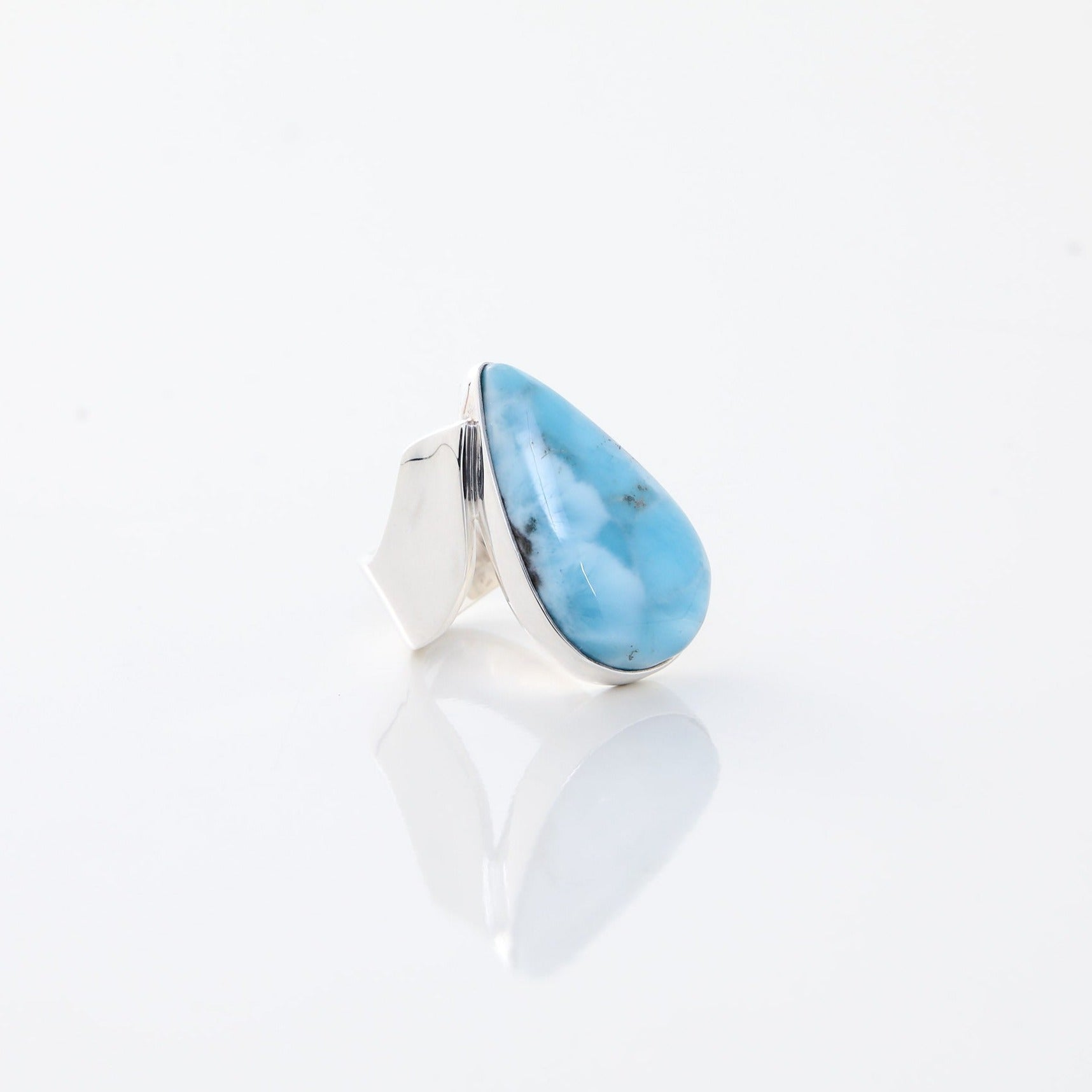 Larimar TearDrop Ring Elara