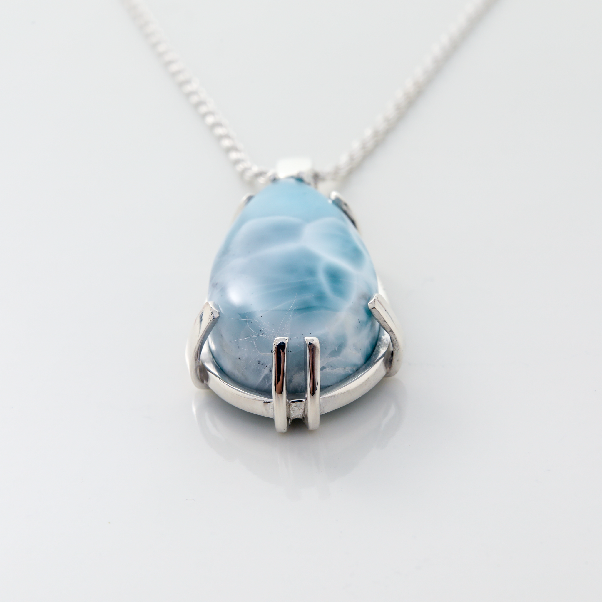 Larimar Blue Stone Pendant for Women