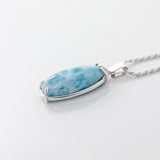 Larimar Pendant Seraphina. Crafted with a stunning Larimar stone Open Back