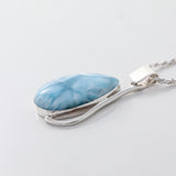 Larimar stone with graceful wavy detailing Pendant