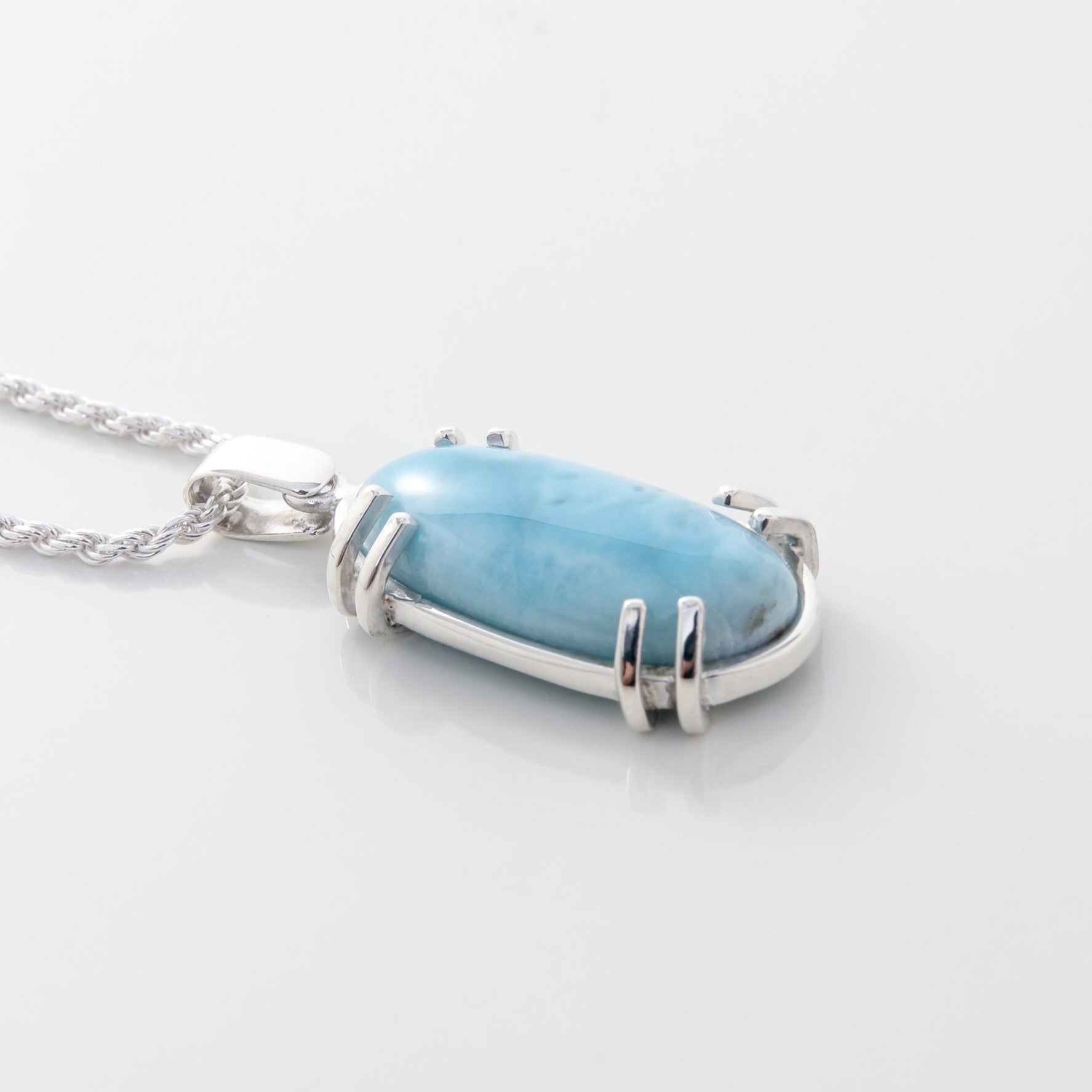 Oval Shape Larimar Pendant Livia