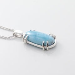 Oval Shape Larimar Pendant Livia