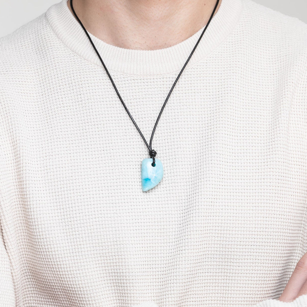 Larimar Necklace Ronan Men Leather