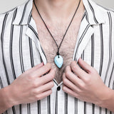 Larimar Leather Necklace Jay