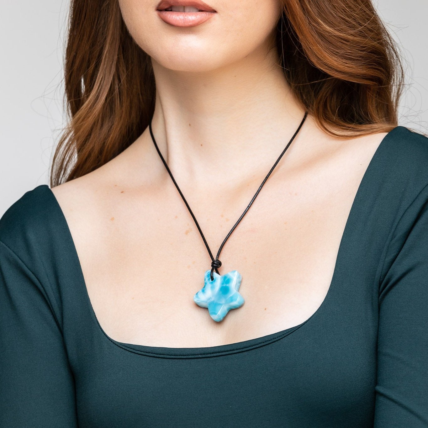 Larimar Star Necklace Chara