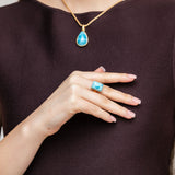 Gold Vermeil Larimar Ring Sienna