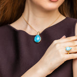 Gold Vermeil Larimar Pendant Sophie