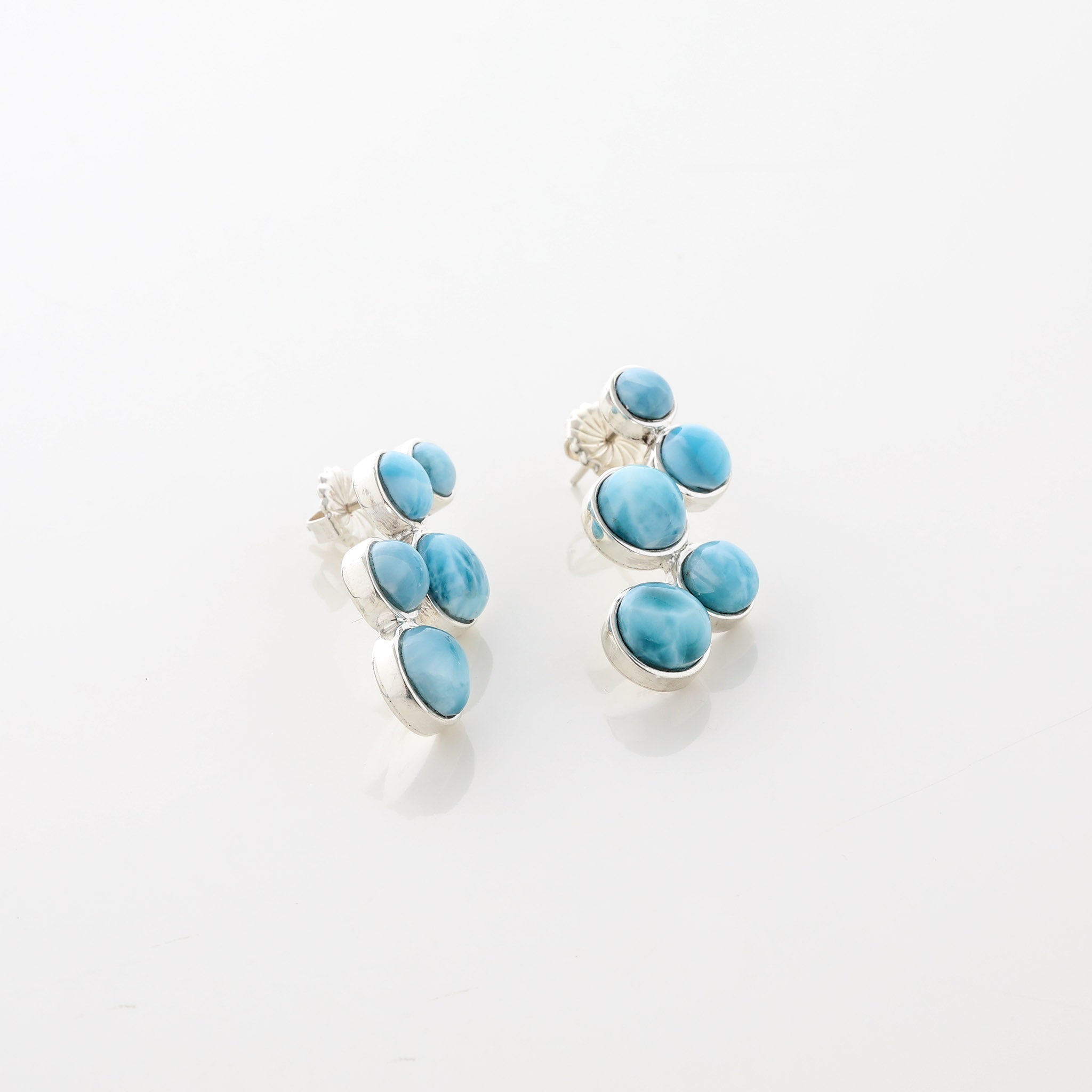 Larimar Earrings Verity Multistone Studs