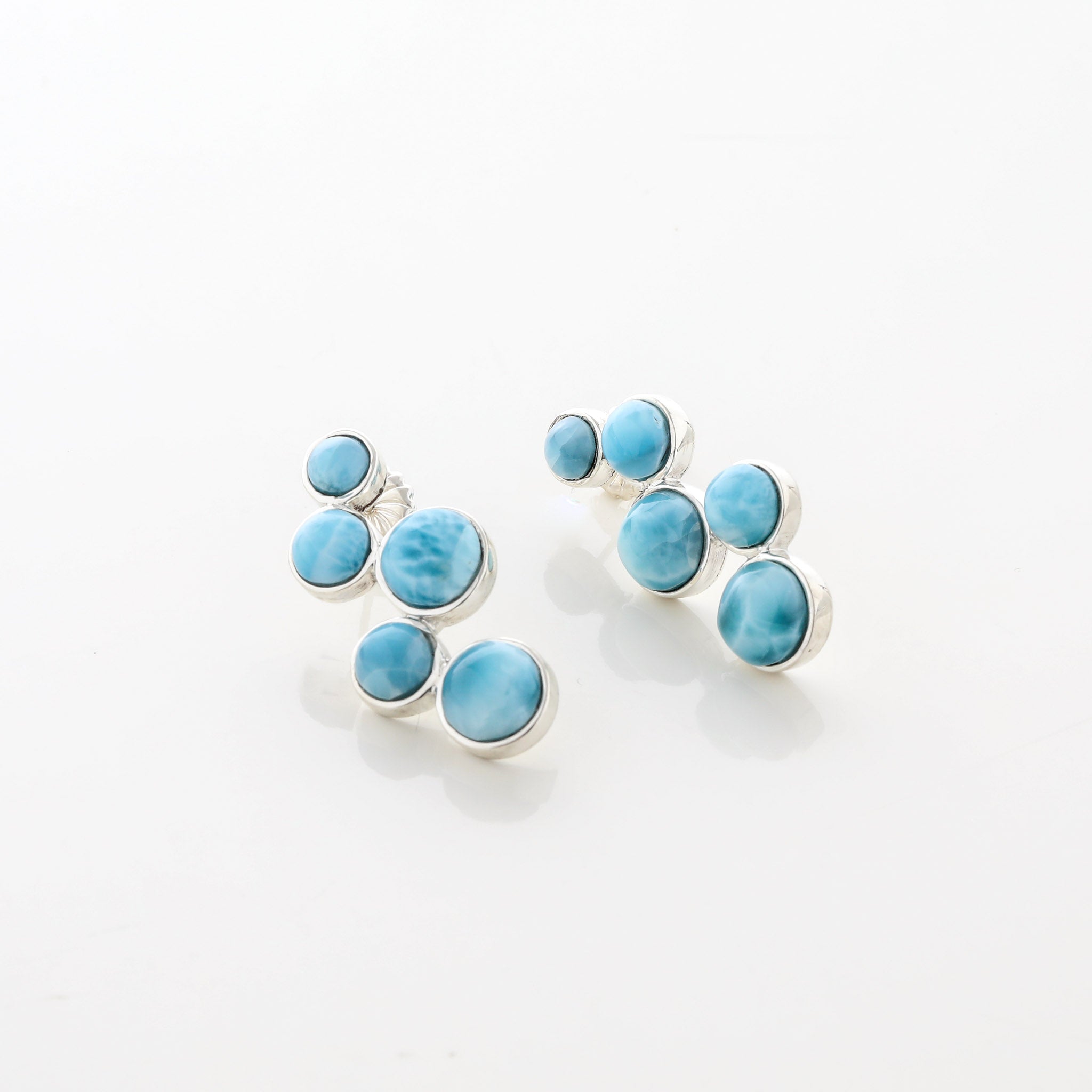 Larimar Earrings Verity Multistone Studs