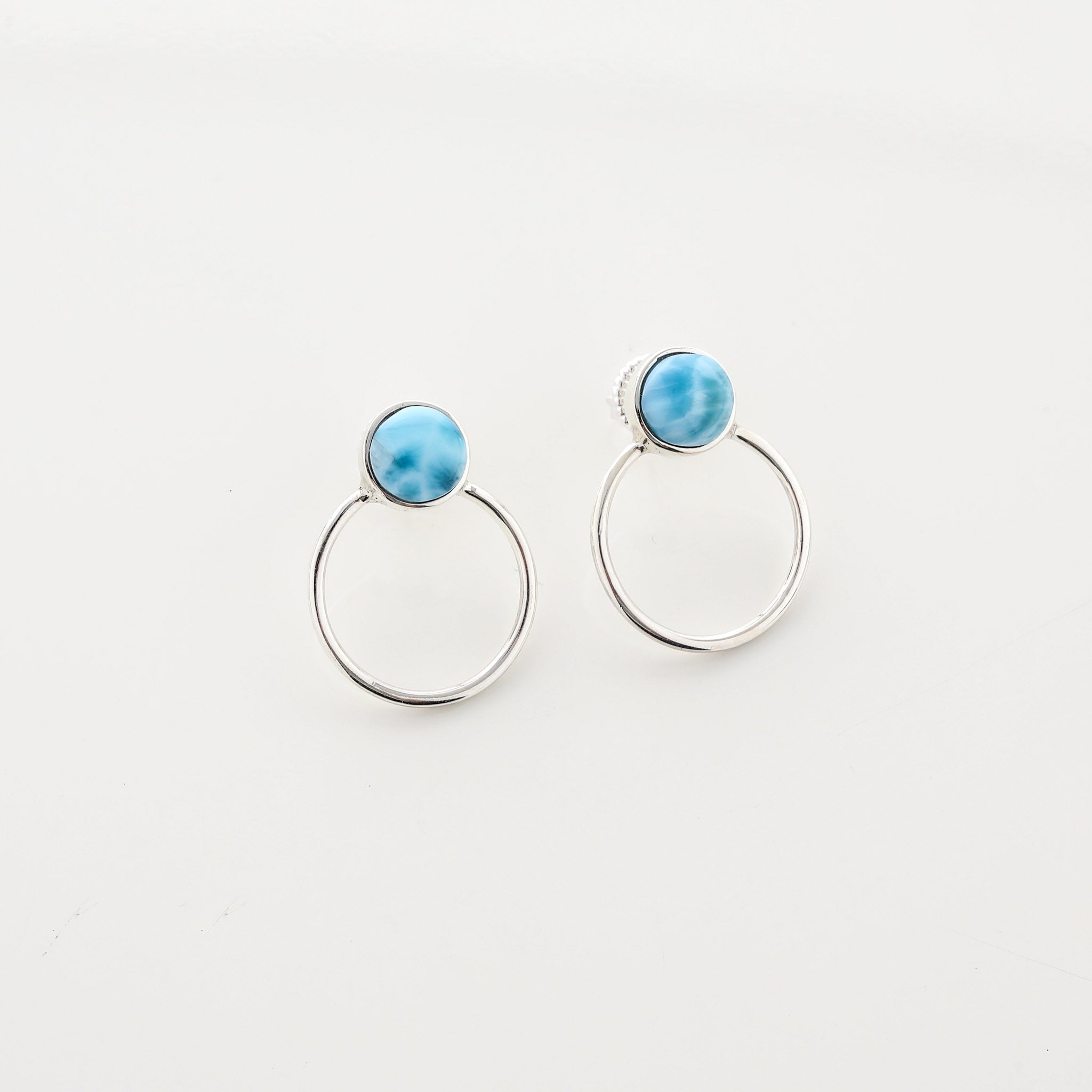 Larimar Earrings Vesta Studs