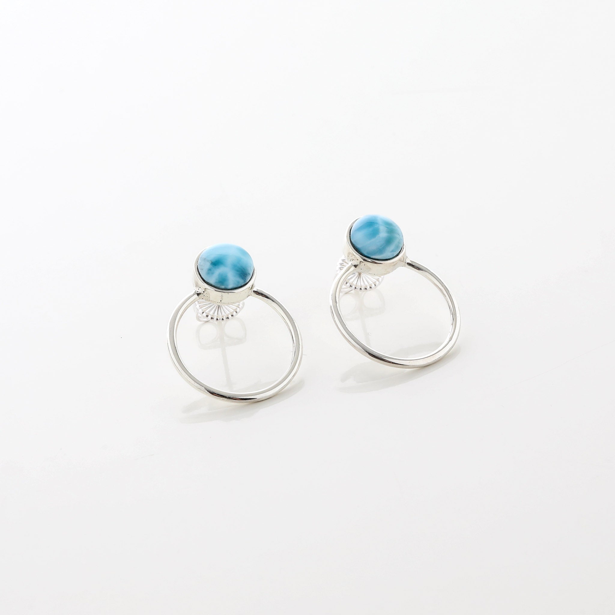 Larimar Earrings Vesta Studs