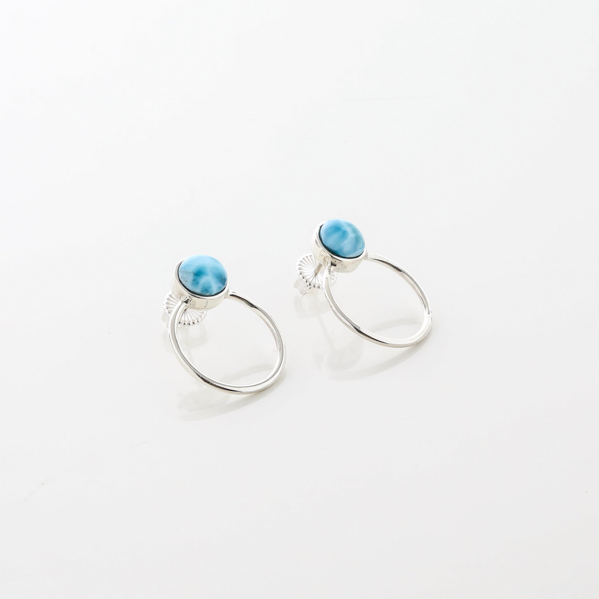 Larimar Earrings Vesta Studs