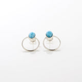 Vienna Oval Larimar Studs