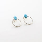 Vienna Oval Larimar Studs