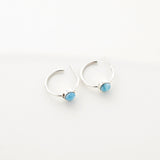 Larimar Earrings Valencia Minimalist Hoops