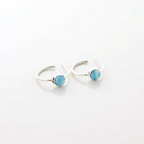 Larimar Earrings Valencia Minimalist Hoops