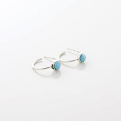 Larimar Earrings Valencia Minimalist Hoops