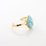 Larimar Gold Vermeil Cuff Liv