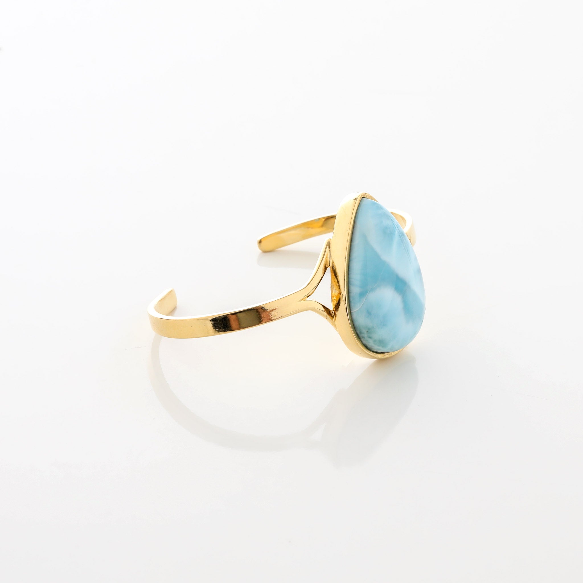 Larimar Gold Vermeil Cuff Liv