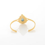 Larimar Gold Vermeil Cuff Liv