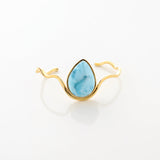 Larimar Gold Vermeil Cuff Lux