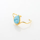 Larimar Gold Vermeil Cuff Lux