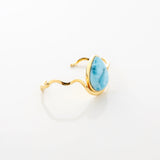 Larimar Gold Vermeil Cuff Lux