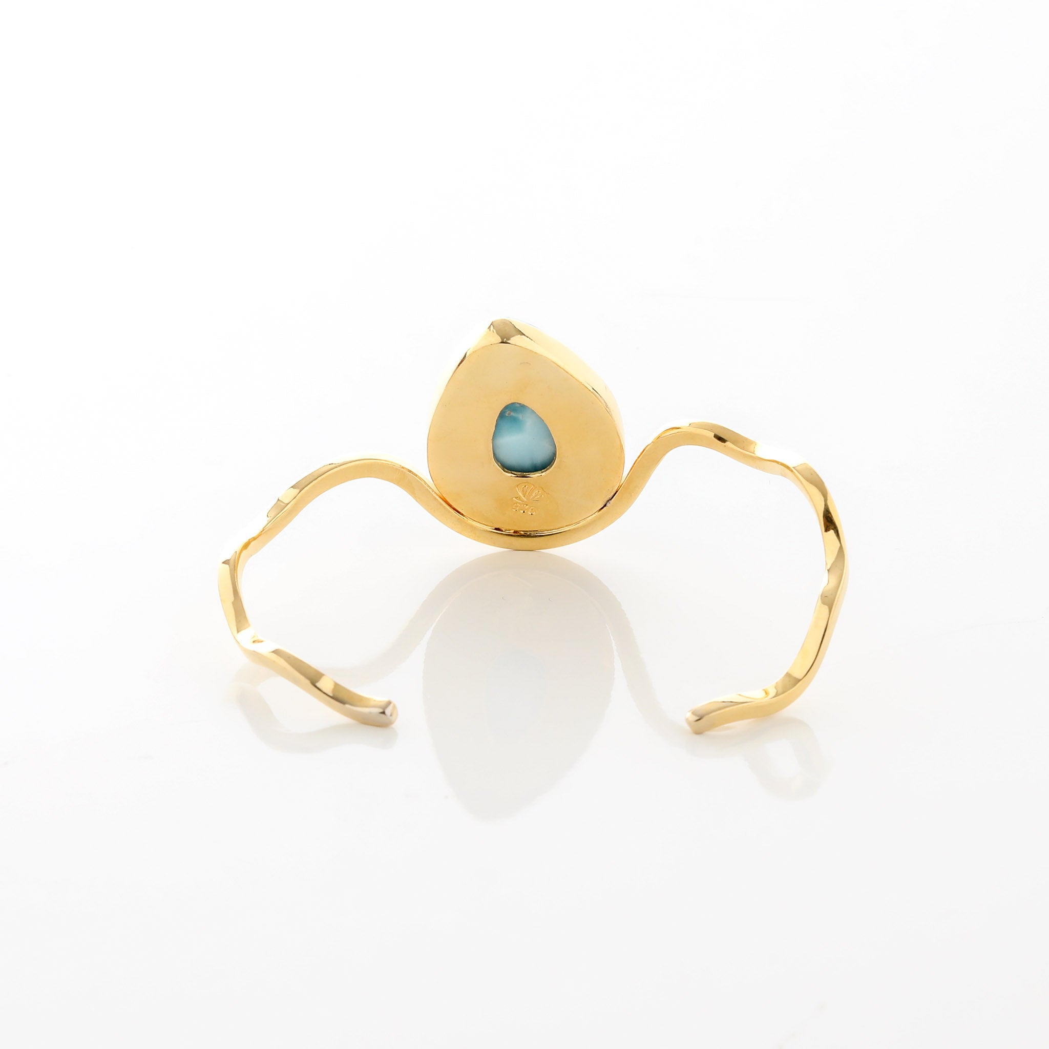 Larimar Gold Vermeil Cuff Lux