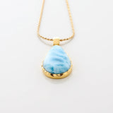 Larimar Gold Vermeil Carmine Pendant