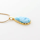 Larimar Gold Vermeil Carmine Pendant