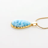 Larimar Gold Vermeil Carmine Pendant