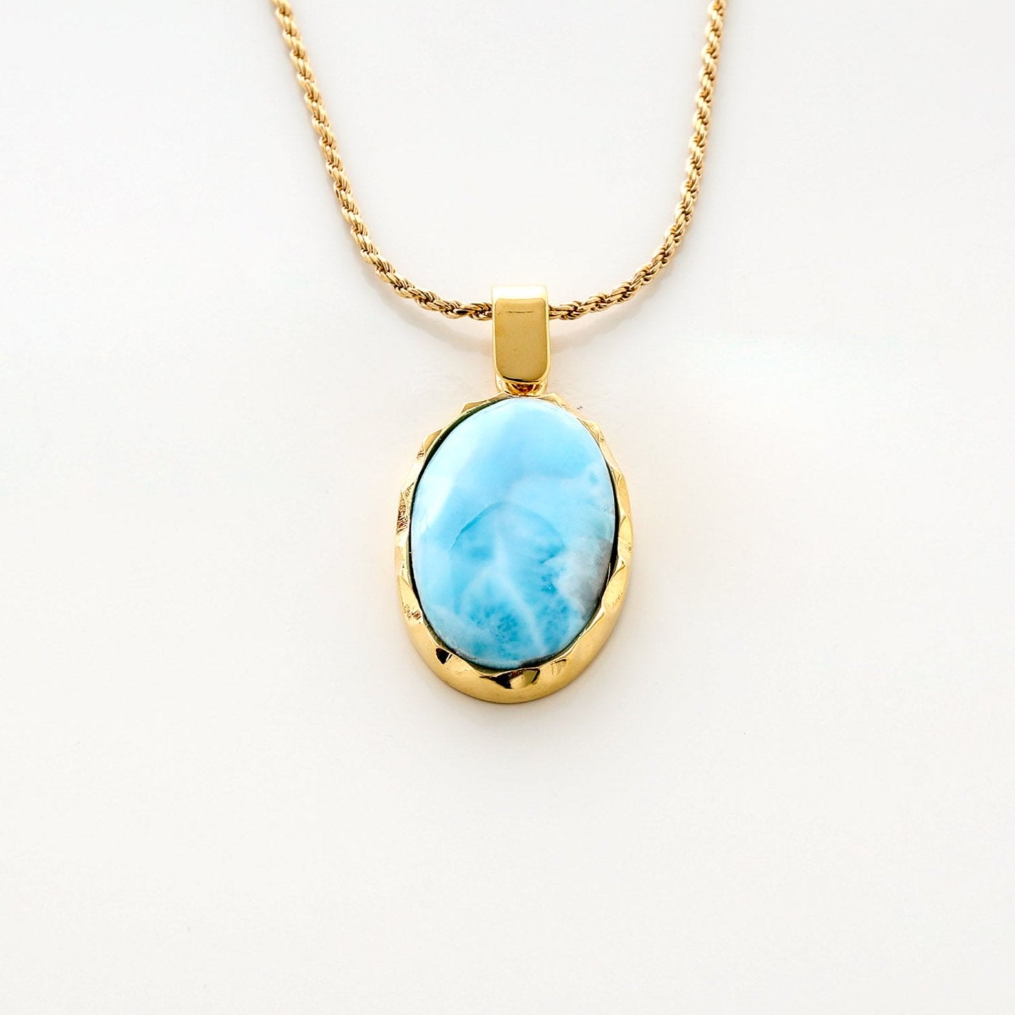 Larimar Gold Vermeil Cienna Pendant