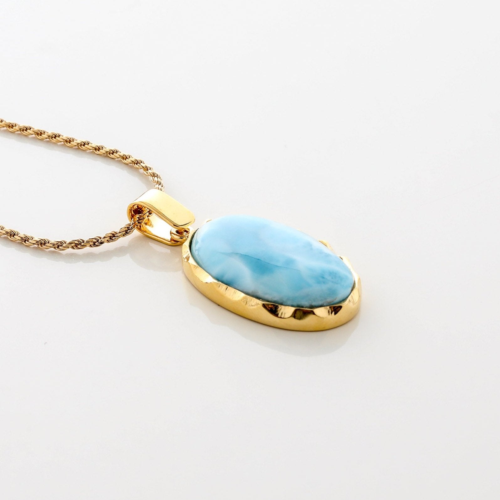 Larimar Gold Vermeil Cienna Pendant