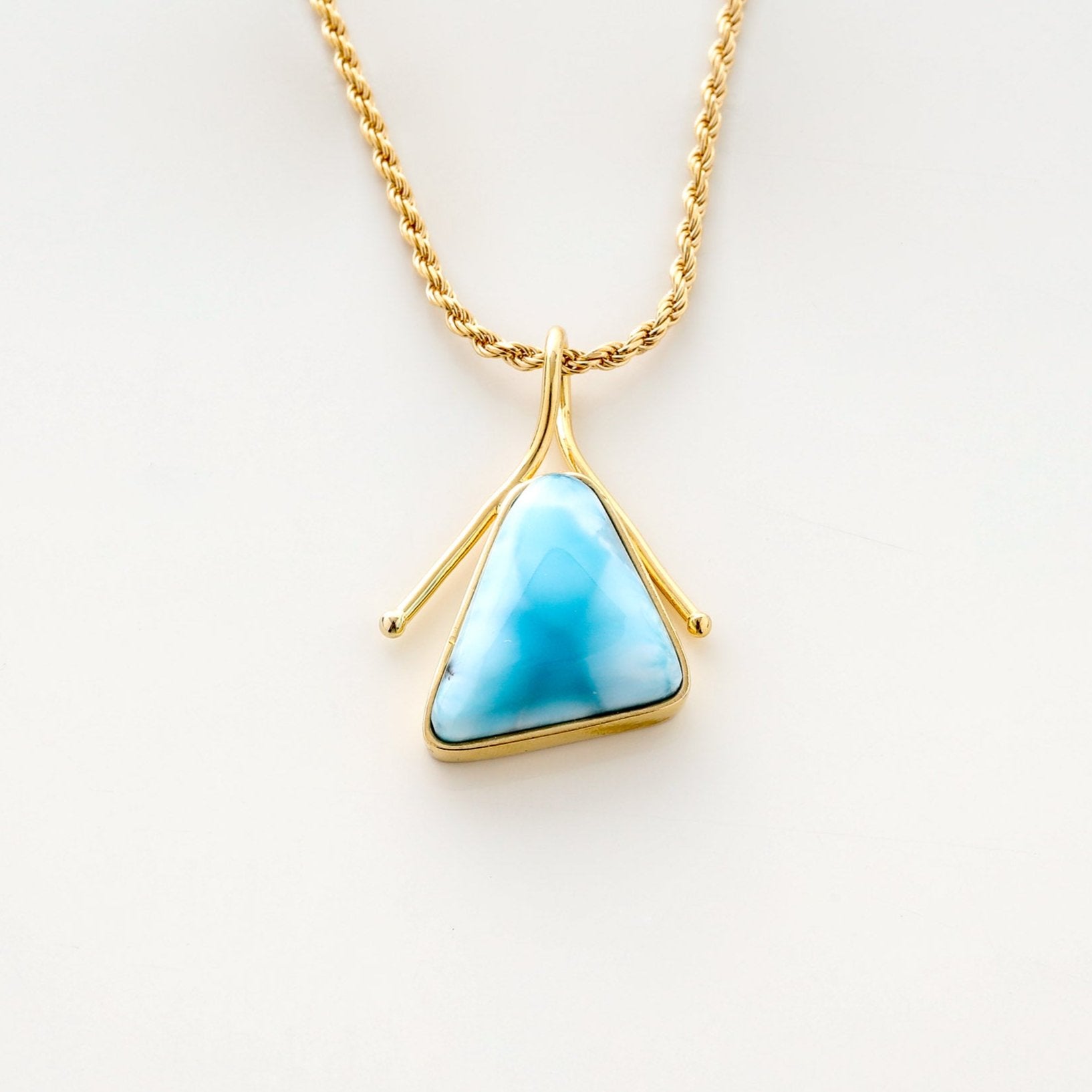 Larimar Gold Vermeil Cyra Pendant