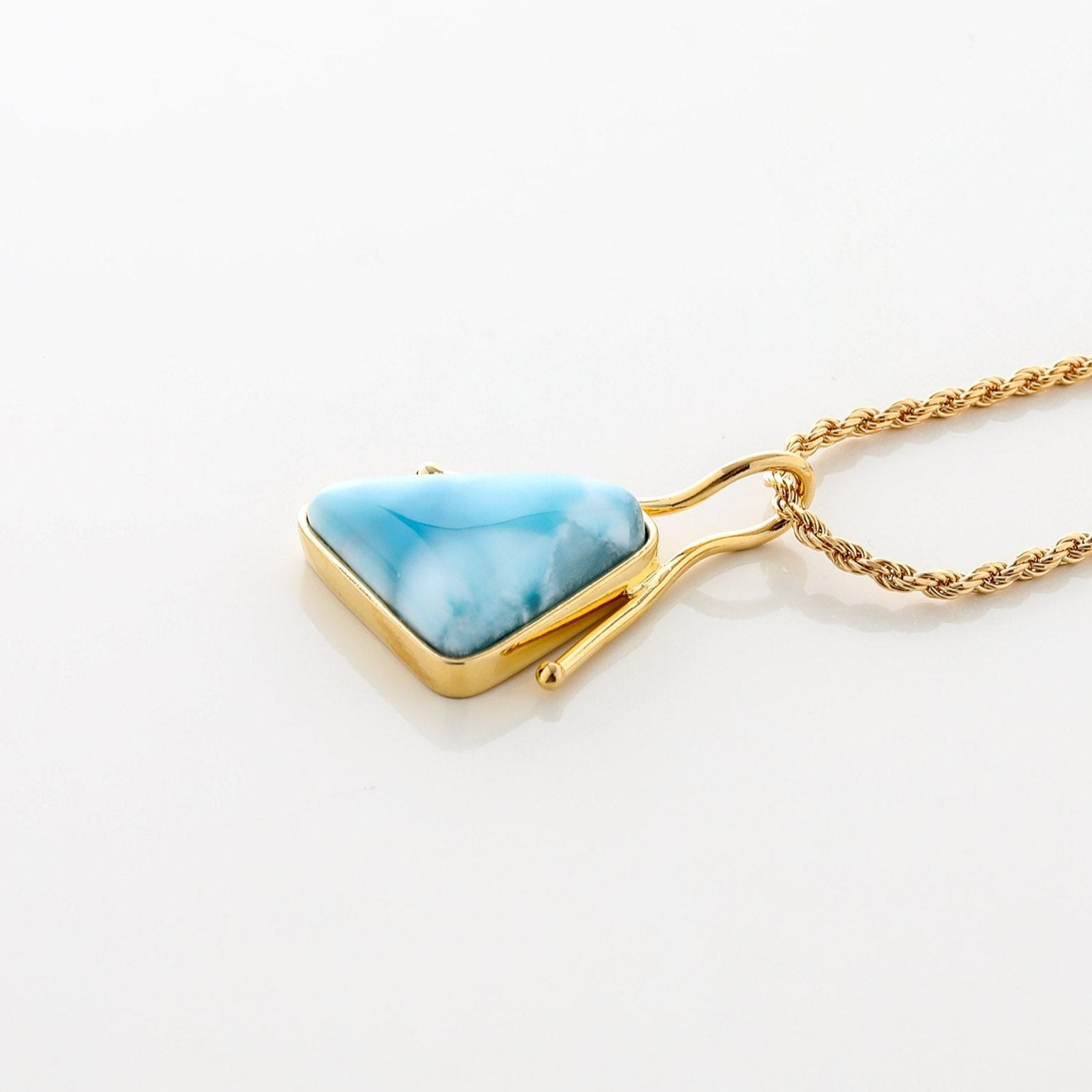 Larimar Gold Vermeil Cyra Pendant