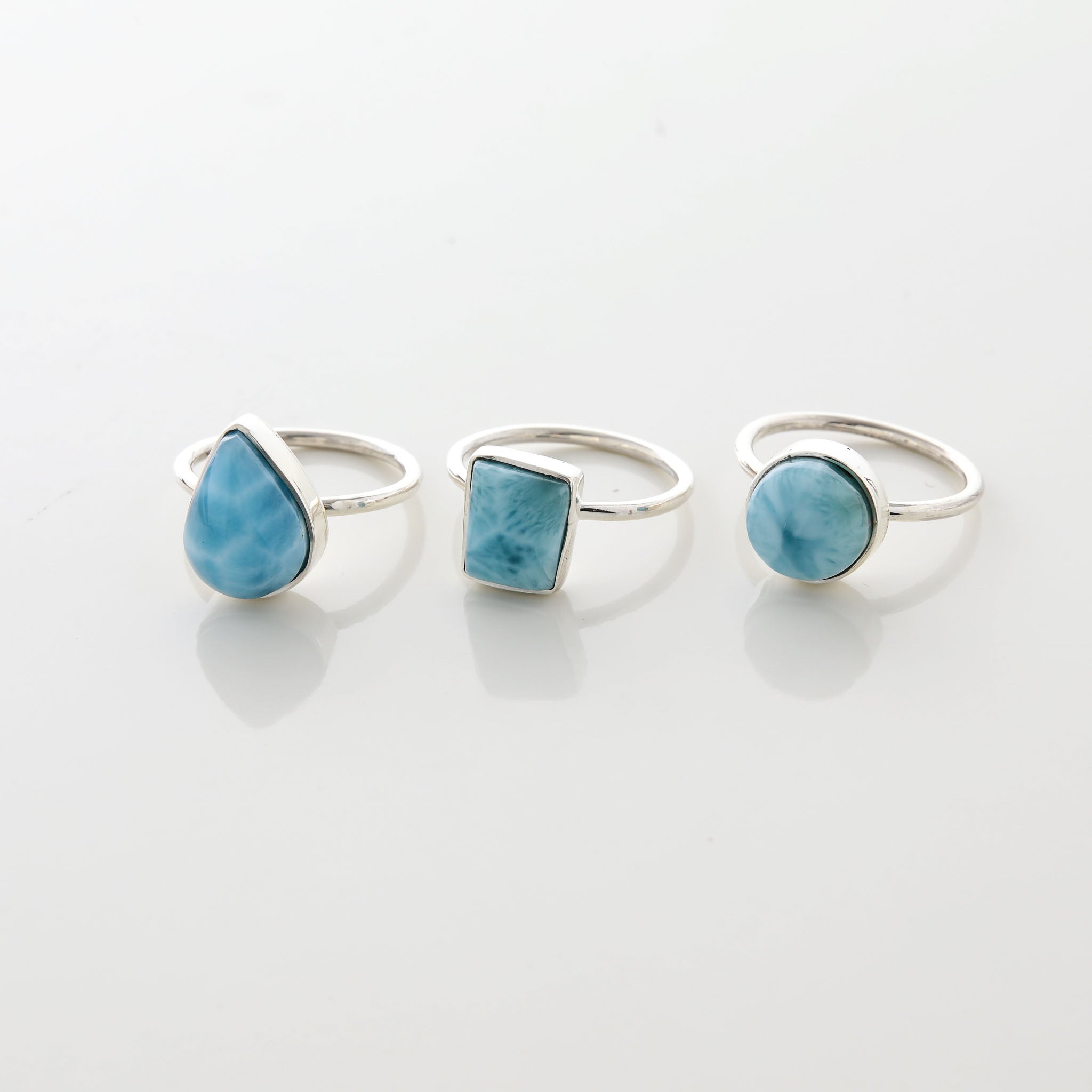 Larimar Ring Trio Penny