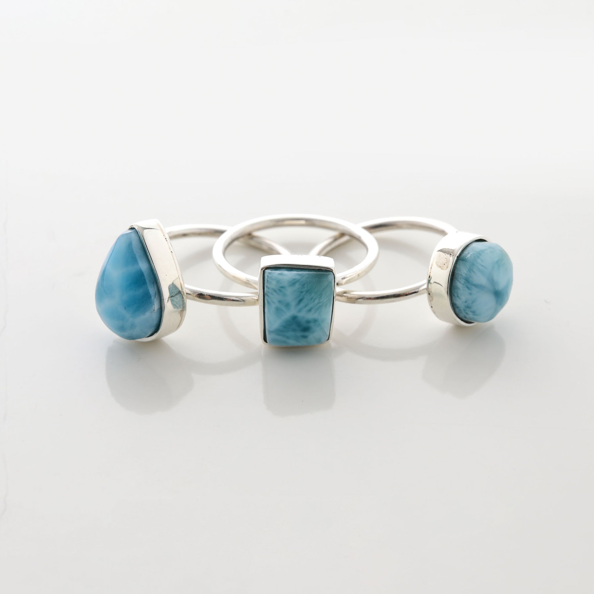 Larimar Ring Trio Penny