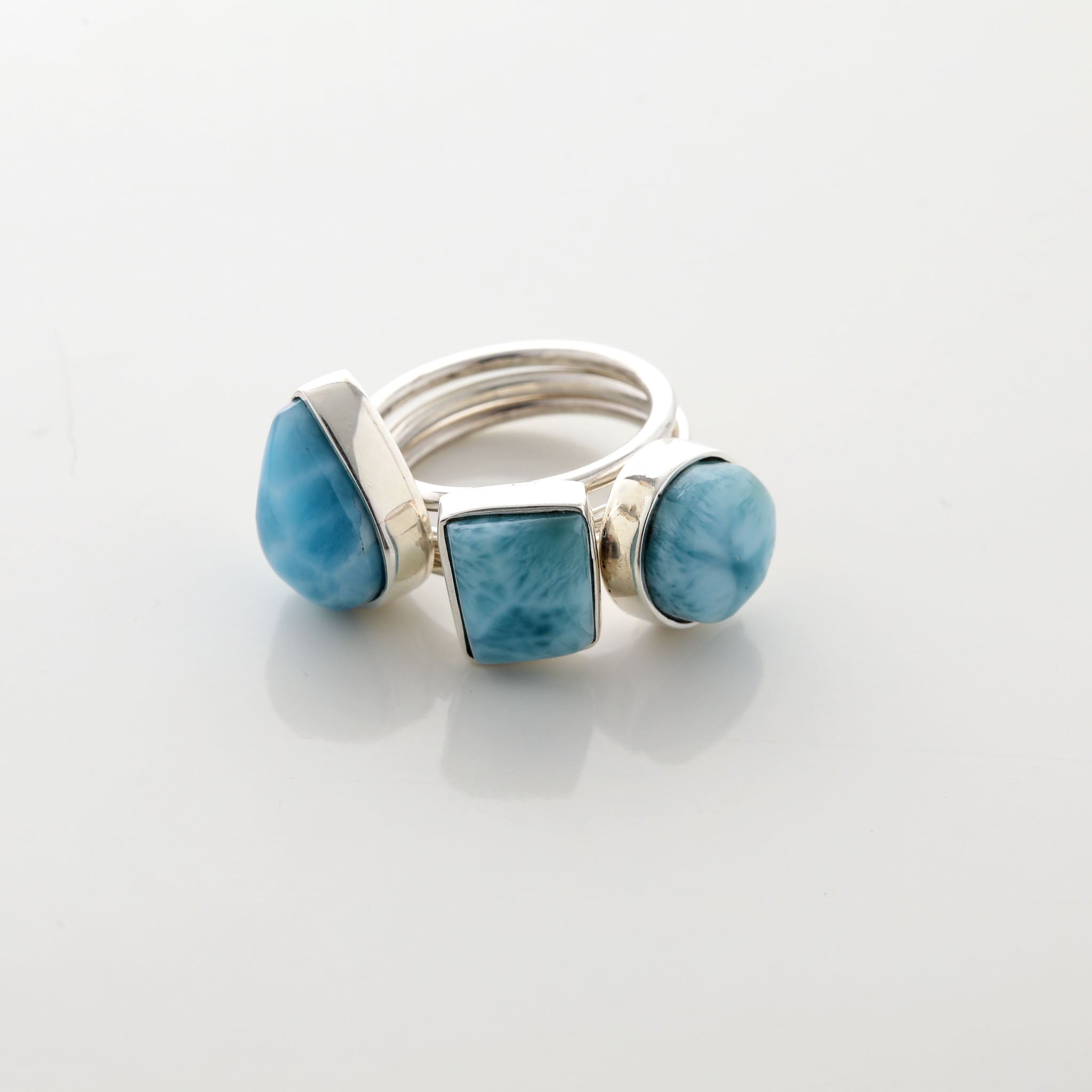 Larimar Ring Trio Penny