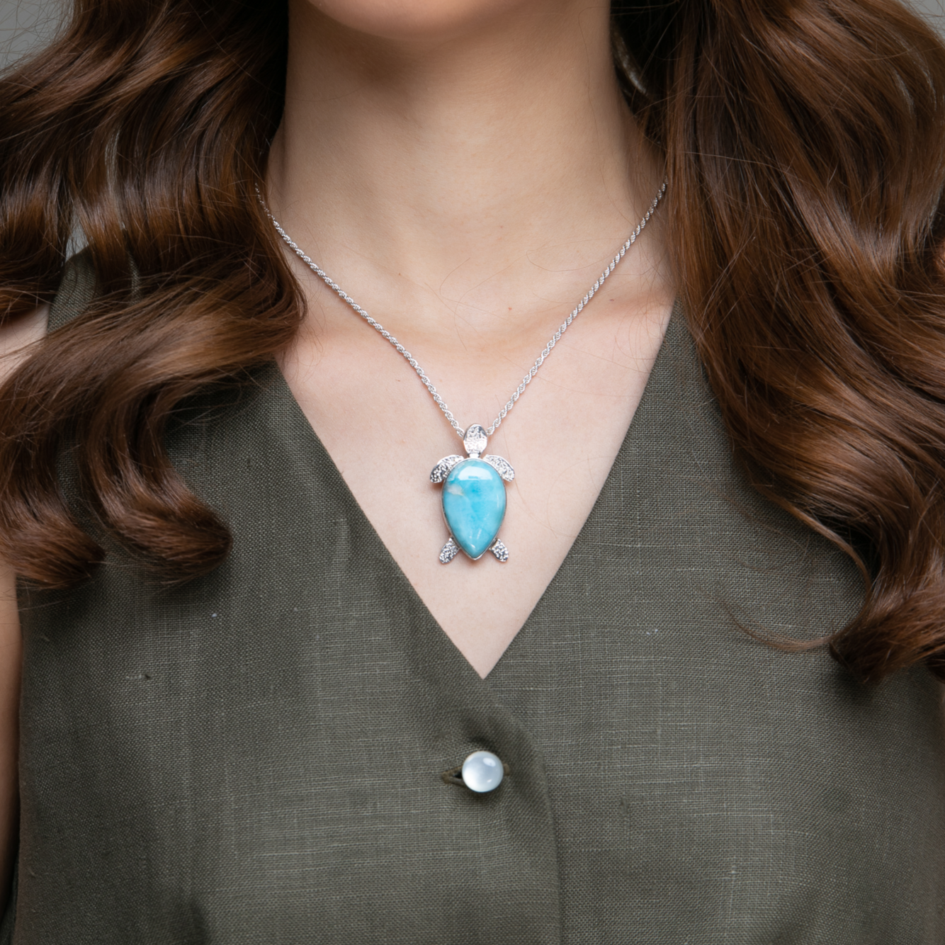 Larimar Pendant Ariel Ocean Lover