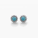 Larimar & Zirconia Earrings Keepsake