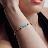 Gold Vermeil Larimar Bangle Bracelet Rye