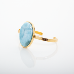 Larimar Gold Vermeil Cuff Iris