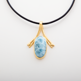 Larimar Gold Vermeil Yarrow Pendant