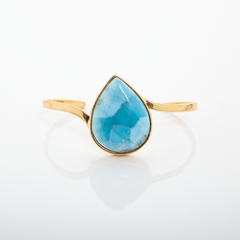 Larimar Stone in Vermeil Cuff Aliya