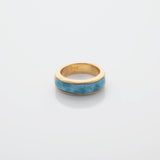 Larimar Gold Vermeil Eternity Ring Band