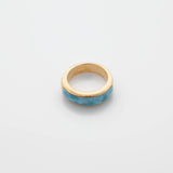 Larimar Gold Vermeil Eternity Ring Band