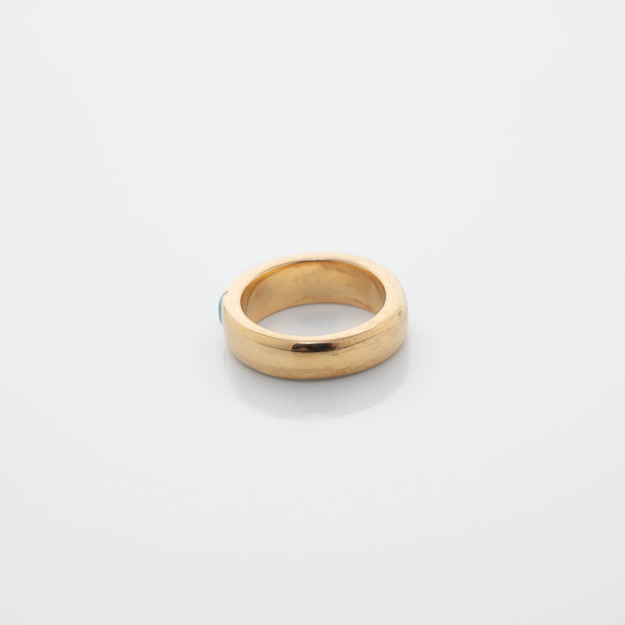 Larimar Gold Vermeil Eternity Ring Band