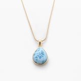 Larimar Gold Vermeil Pendant Jade
