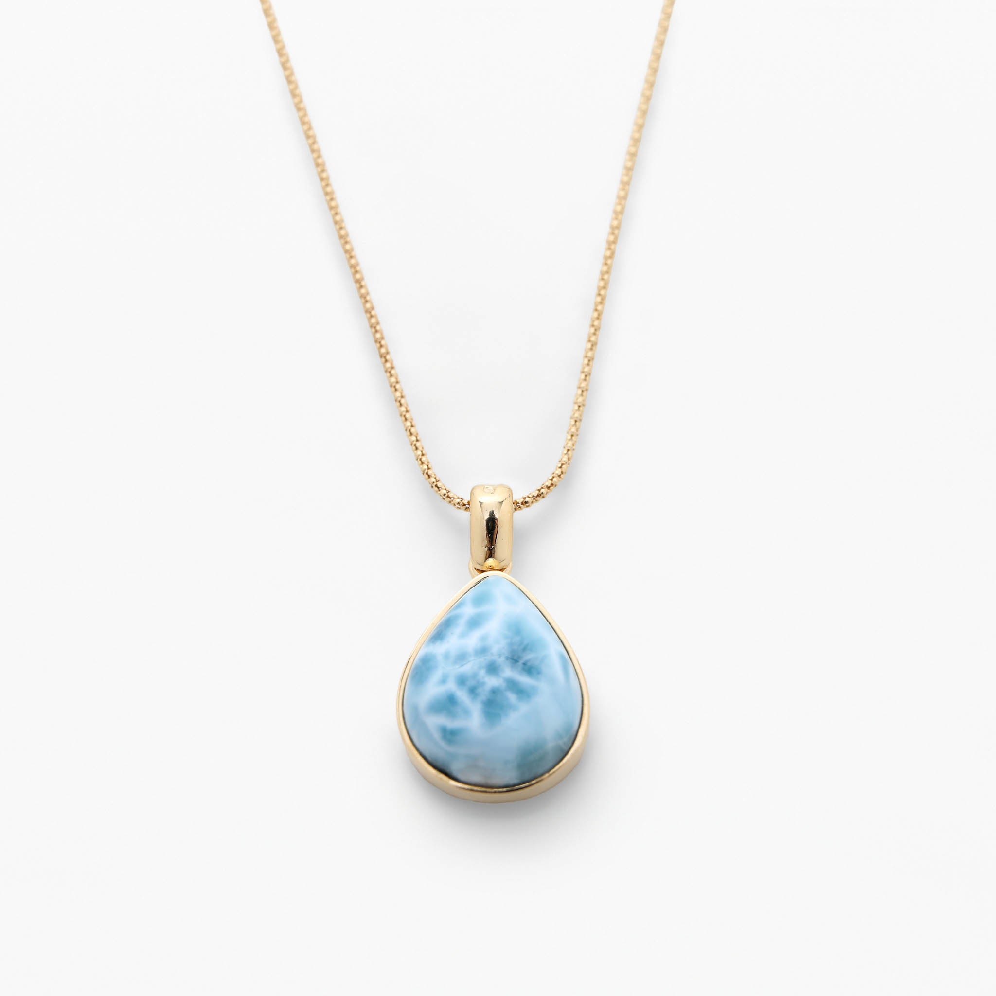 Larimar Gold Vermeil Pendant Jade