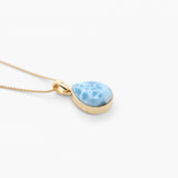 Larimar Gold Vermeil Pendant Jade